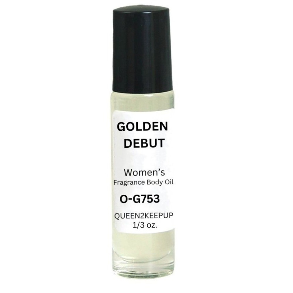 Golden Debut Women's Body Oil Bright Citrus Soft Floral and Warm Musk Roll-On